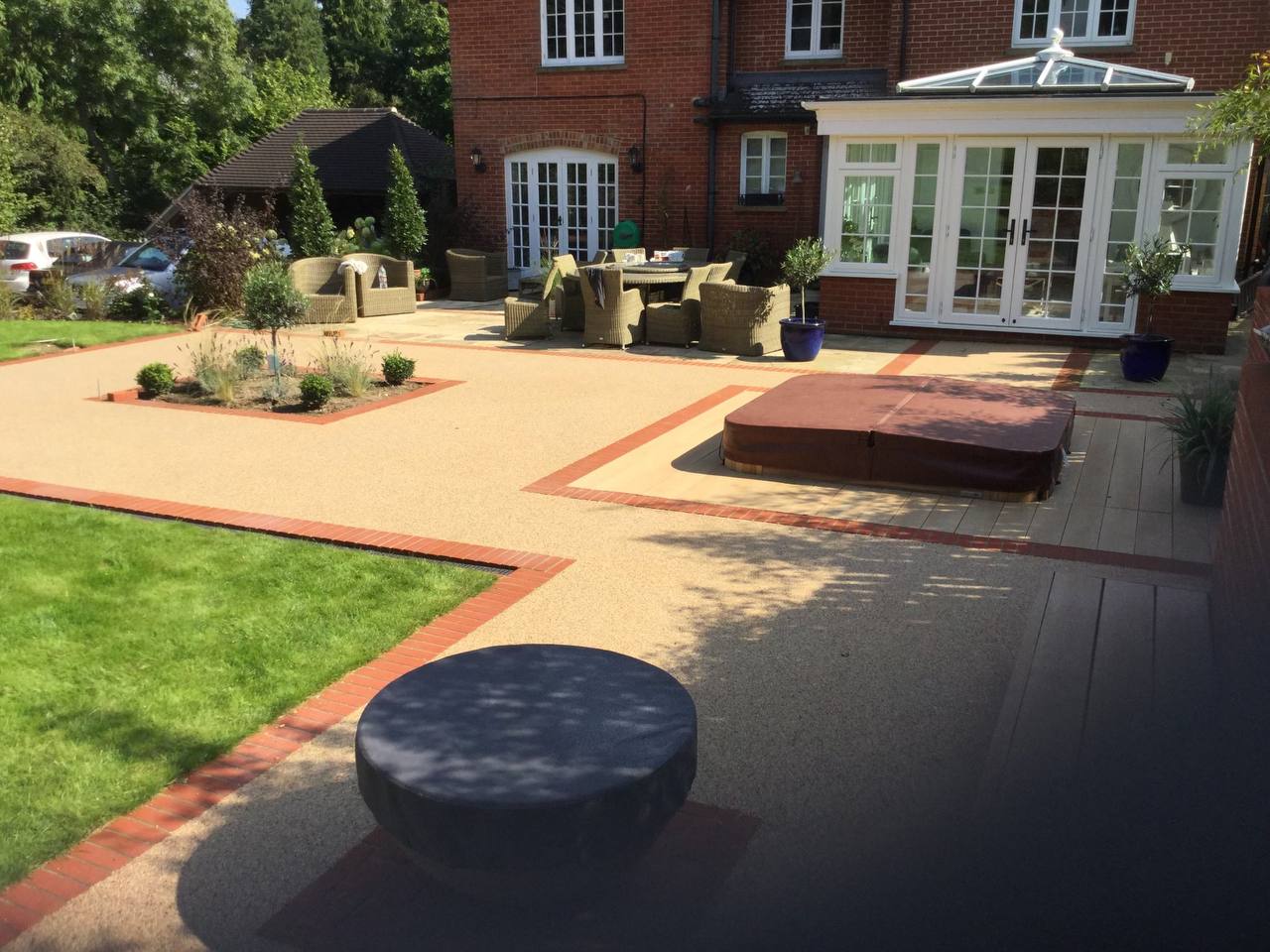 This is a photo of a Resin bound patio carried out in Chester. All works done by Chester Resin Driveways